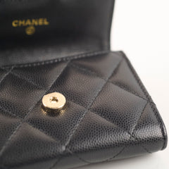 Chanel Caviar Clutch with Chain Black