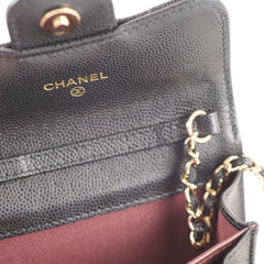 Chanel Caviar Clutch with Chain Black