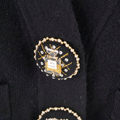 Chanel 22A Cashmere Cardigan Balck Size 38