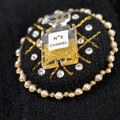 Chanel 22A Cashmere Cardigan Balck Size 38