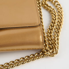 Louis Vuitton Clutch On Chain Gold Patent