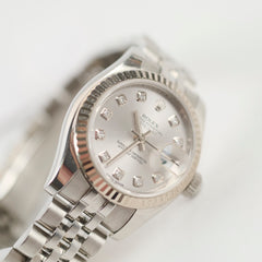 Rolex 26mm Datejust White Gold with Diamond Dial Watch