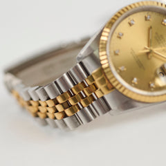 Rolex 36mm Datejust Twotoned with Diamond Dial Watch