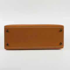 Hermes Kelly 28 Gold GHW Q Circle Stamp