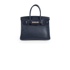 Hermes Birkin 30 Blue Nuit A Stamp PHW