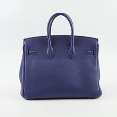 Hermes Birkin 25 Togo Bleu Encre PHW C Stamp