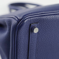 Hermes Birkin 25 Togo Bleu Encre PHW C Stamp