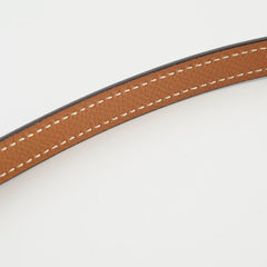 Hermes Gamma Reversible Belt Noir/ Gold size 75