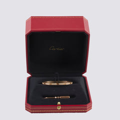 Cartier Love SM Pave Diamond Size 16 Pink Gold Bracelet 2024