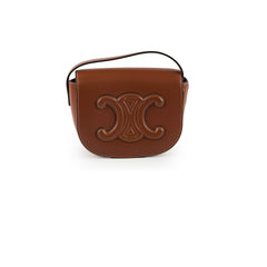 Celine Folco Triomphe Medium Crossbody bag brown