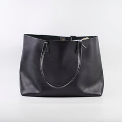 Saint Laurent Black Leather Shopping Shoulder Tote