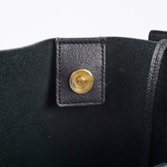 Saint Laurent Black Leather Shopping Shoulder Tote