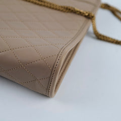 Saint Laurent Clutch With Chain Beige