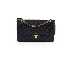 Chanel Caviar Medium Medium/Large Classic Flap GHW Microchip