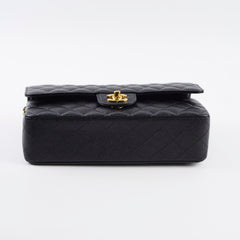 Chanel Caviar Medium Medium/Large Classic Flap GHW Microchip