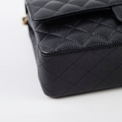 Chanel Caviar Medium Medium/Large Classic Flap GHW Microchip