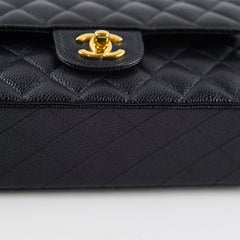 Chanel Caviar Medium Medium/Large Classic Flap GHW Microchip