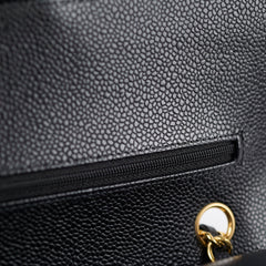 Chanel Caviar Medium Medium/Large Classic Flap GHW Microchip