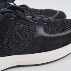 Chanel Black Mesh Sneakers Size 38