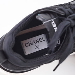 Chanel Black Mesh Sneakers Size 38