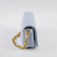 Louis Vuitton Bubblegram Wallet on Strap Blue