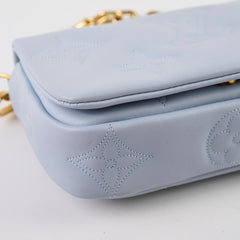 Louis Vuitton Bubblegram Wallet on Strap Blue