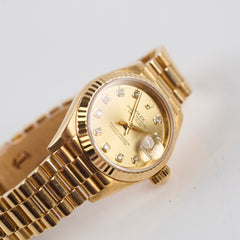 Rolex Datejust Yellow Gold 26mm Watch with Diamond Dial 69178G