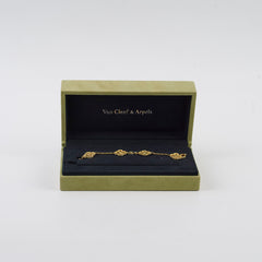 Van Cleef & Arpels Vintage Alhambra 5 Motifs Bracelet Yellow Gold