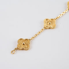 Van Cleef & Arpels Vintage Alhambra 5 Motifs Bracelet Yellow Gold