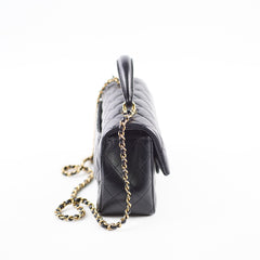 Chanel Top Handle Mini Rectangle Black Lambskin