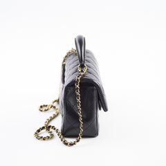 Chanel Top Handle Mini Rectangle Black Lambskin