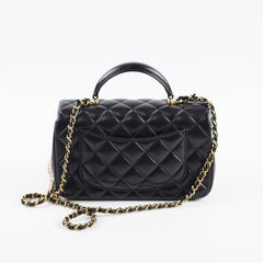 Chanel Top Handle Mini Rectangle Black Lambskin