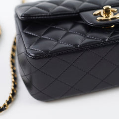 Chanel Top Handle Mini Rectangle Black Lambskin