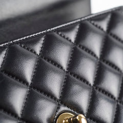 Chanel Top Handle Mini Rectangle Black Lambskin