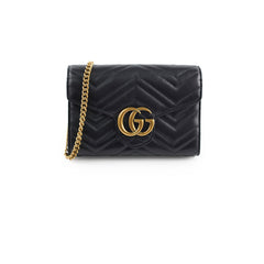 Gucci Marmont Wallet On Chain Black