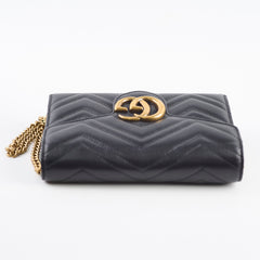 Gucci Marmont Wallet On Chain Black