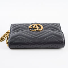 Gucci Marmont Wallet On Chain Black