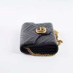 Gucci Marmont Wallet On Chain Black