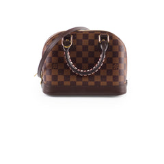 Louis Vuitton Alma BB Damier Ebene with Braided Handle Microchip
