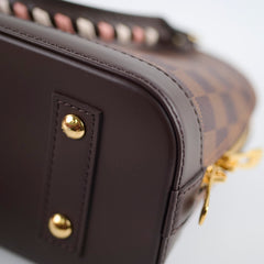 Louis Vuitton Alma BB Damier Ebene with Braided Handle Microchip
