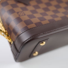 Louis Vuitton Alma BB Damier Ebene with Braided Handle Microchip