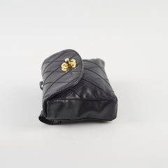 Chanel Vintage Belt Bag Black Lambskin