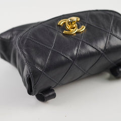 Chanel Vintage Belt Bag Black Lambskin