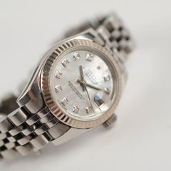 Rolex Datejust 26mm Mother Of Pearl Diamond Face Steel 2011