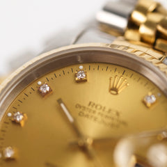 Rolex Datejust 36mm with Diamond Dial Watch Two Toned