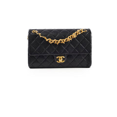 Chanel Chain Flap Bag Black GHW (microchip)