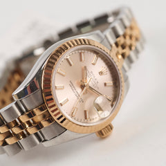 Rolex 26mm Datejust Pink Face Watch