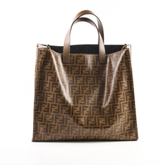 Fendi FF Shopper Tote Coated Jacquard