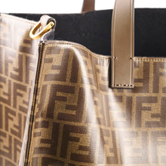 Fendi FF Shopper Tote Coated Jacquard