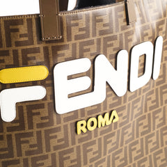 Fendi FF Shopper Tote Coated Jacquard